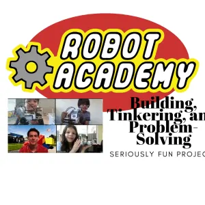 LEGO Robot Holiday Camp, December 27-30, 2021 (2 pm to 3 pm EST, 11 to 12 pm PST) Ages 6 to 9, 10 to 13.  Robot Academy Arduino LEGO Robot